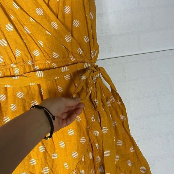 Lauren Conrad Womens Yellow Polka Dot Dress size XXL - Picture 5 of 11